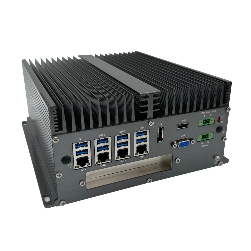 Vysokovýkonný box PC – Core i5-8400H/4GLAN/10USB/6COM/PCI
