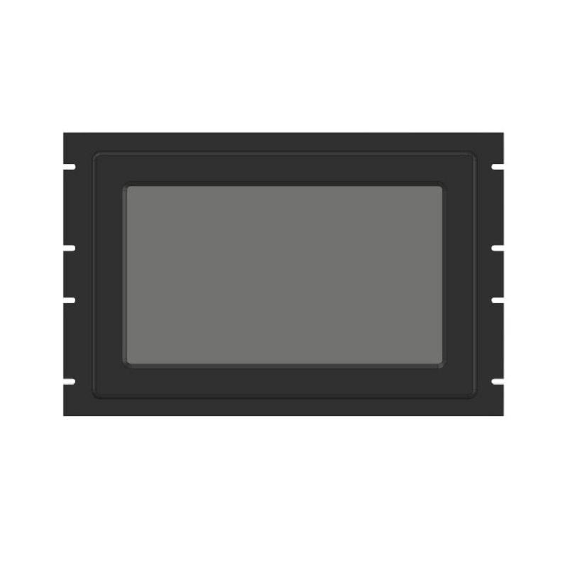 شاشة عرض صناعية LCD مقاس 15.6 بوصة مقاس 6U مثبتة على حامل