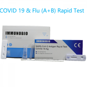 Teste rápido do antígeno COVID e da gripe (A+B)