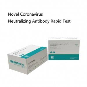 IMMUNOBIO Nova Koronavirus-Neŭtraliga Antikorpa Rapida Testo
