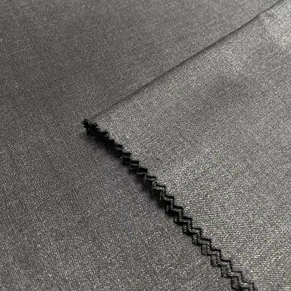 Shiny Grey 70 Polyester 30 Rayon 210 gsm Tr Twill Suiting Fabric Quality