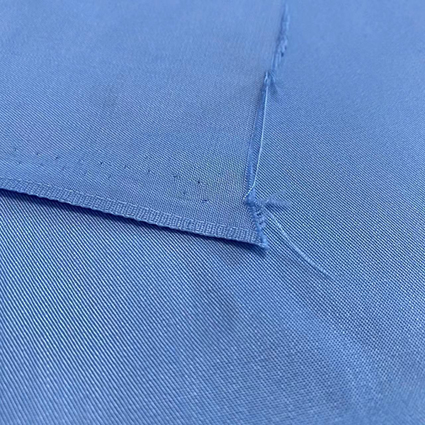 blue polyester and viscose rayon twill fabric price wholesale