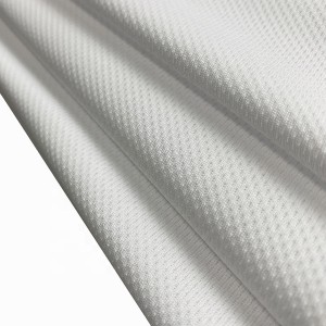 Eco Friendly Polyester Mix COOLMAX Yarn Quick Dry Bird-eyes Fabric