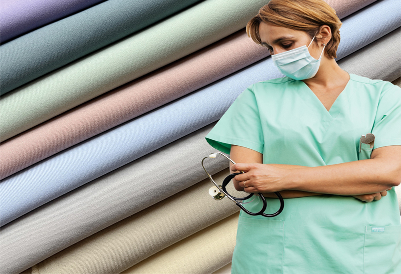 What material are nurse scrubs made of?