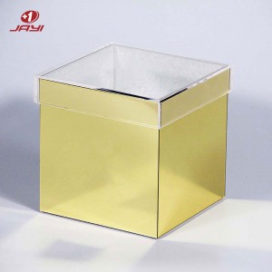 Custom Gold Mirror Acrylic Flower Box Supplier |JAYI