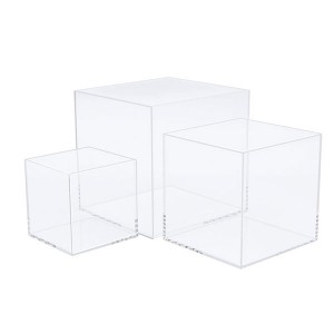 Boîte en acrylique transparent à 5 côtés – format personnalisé