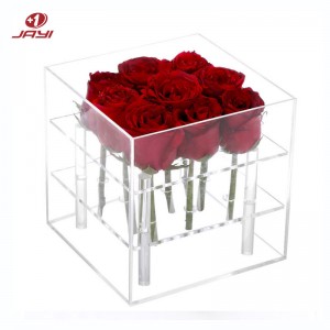 Anpassad 9-håls akryl blomma display box |JAYI