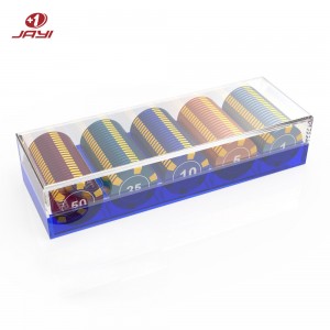 Factory selling Acrylic Box For Display - Custom Acrylic Poker Chip Rack/Tray – JAYI – JAYI