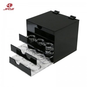 Custom Black or Clear Acrylic Eyelash Organizer Box Wholesaler – JAYI