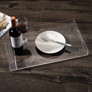 Prozirna akrilna ladica s ručkama – prilagođena veličina