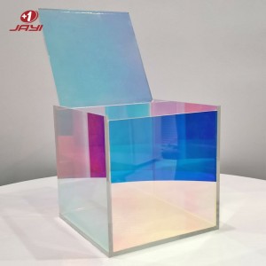 Boîte acrylique irisée personnalisée