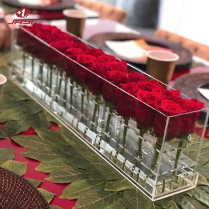 קופסת פרחים אקרילית מלבן בהתאמה אישית |JAYI