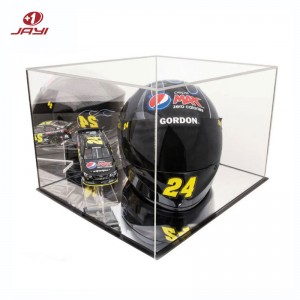 Factory Supply Acrylic Pop Display Products - Clear Acrylic Full Size Helmet Display Case with Mirror Base Supplier – JAYI – JAYI