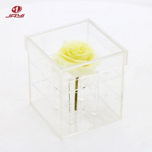 Custom Clear Acrylic Rose Box Grossist – JAYI