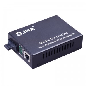 10/100/1000TX – 1000FX | Dual Fiber Media Converter  JHA-G11
