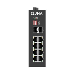 8 10/100TX PoE/PoE+ and 2 1000X SFP Slot | Unmanaged Industrial PoE Switch JHA-IGS20F08P