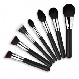 7st Svart Makeup Eye Face Shadow Beauty Brush Set