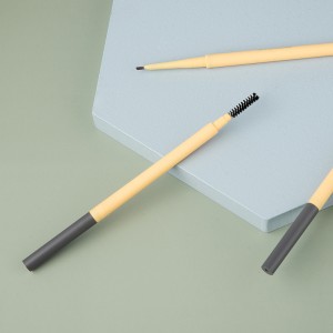 Vodootporna olovka za obrve s dvostrukom glavom s četkom za obrve na veliko