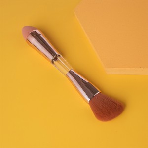 4 Sa 1 Mubo nga Handle Makeup Sponge Ug Multipurpose Makeup Sponge Brush