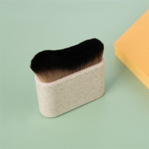 Cepillo de paja de trigo de maquillaje individual de base personalizada