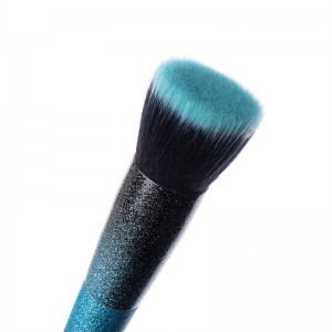 7 pièces nouveaux outils de jeu de pinceaux cosmétiques de maquillage bleu dégradé