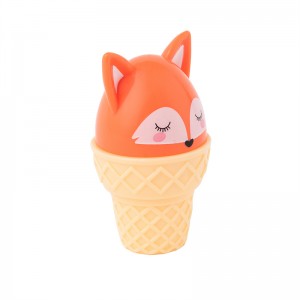 Pilnīga izpārdošana Jauka saldējuma forma ar Little Fox vāku Private Label lūpu balzams
