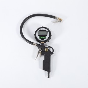 41653 Heavy duty 220PSI digital tire inflator gauge with hose and quick connect coupler