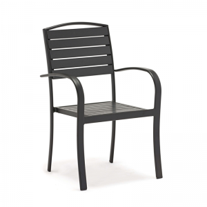JJC14004 Aluminum PS wood stacking chair