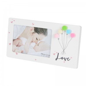 Бяла снимка Рамка за снимки Бебешки подаръци Поставка за маса