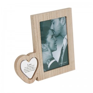 Kornizë fotografish për përvjetorin e dasmës me tabelë mesazhesh dashurie të personalizuara