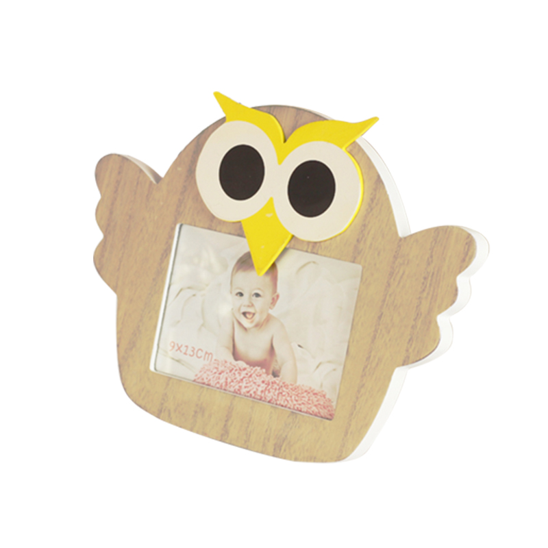 4×4 Бебешка фоторамка с форма на жаба Дървена фоторамка, настолна фоторамка за бебета, деца