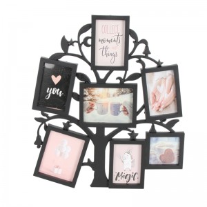Family Tree Plastic Picture Frame with 7 Photo slots