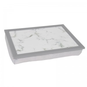 Lesena miza za naročje iz marmorja za prenosnike