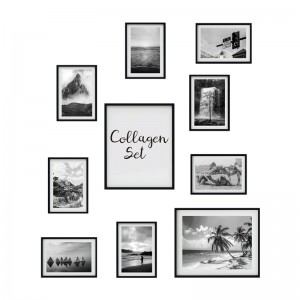 Conjunt de collage de marcs moderns negres de 10 peces Galeria d'imatges
