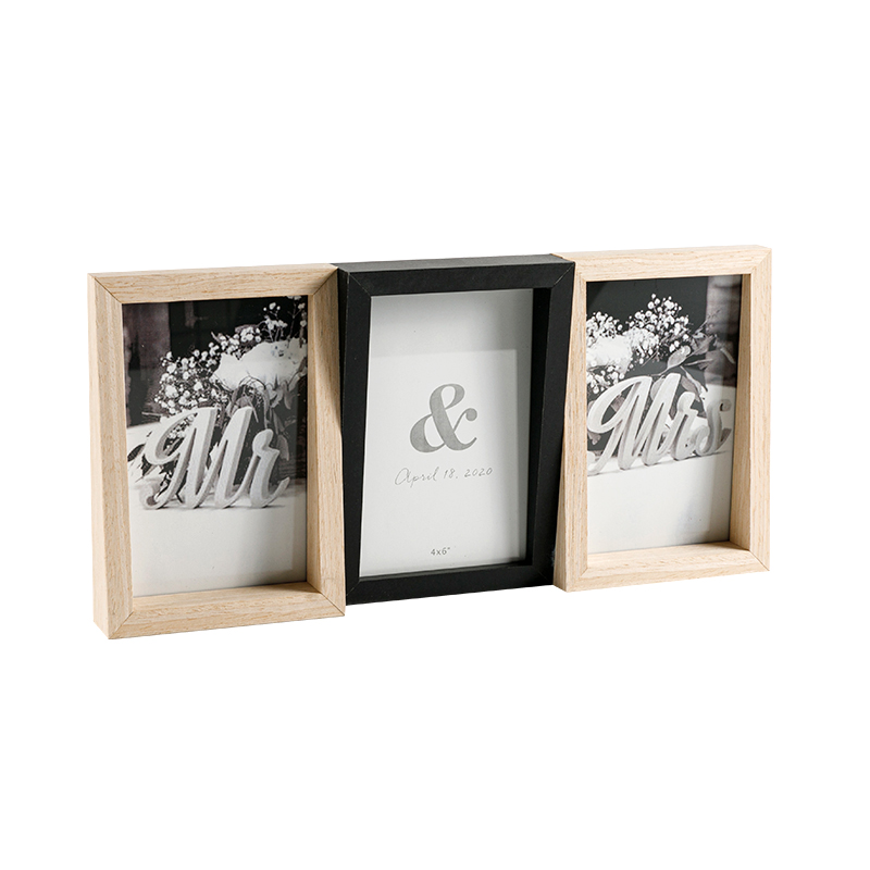 Aurea publica Art, 4×6 Tres Picture Frame Hinged Collage Photo Frame with Real Glass