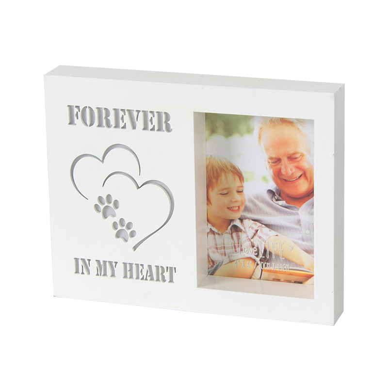 Επιτραπέζια βάση δώρων για μωρά με κορνίζα φωτογραφιών LED λευκή λέιζερ