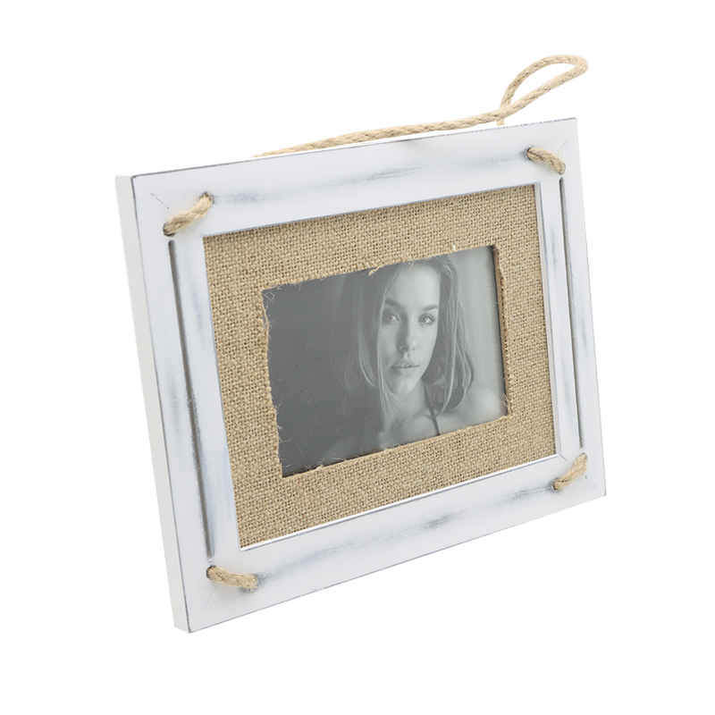 壁掛けや卓上用の4 x 6インチの写真を表示するための本物のガラスを備えた素朴な木製の写真フレーム