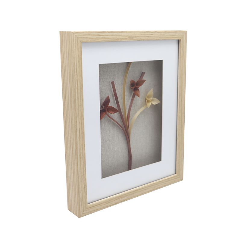 Jinn Home marco de fotos de madera mate caja de sombra de flores DIY