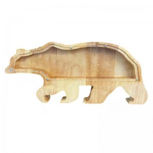 Gumowe drewniane skarbonki w kształcie zwierząt skarbonka na prezenty
