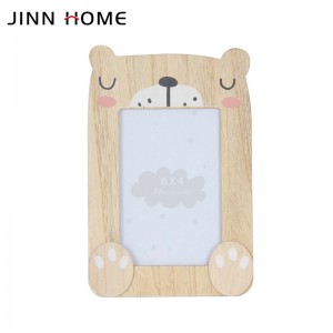 4x6inch Wood Litur Bear Shape Wooden Baby Picture Frame