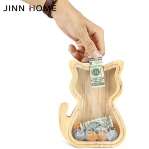 Wooden Animal Shaped Personalized Piggy Bank Saving Coin Box