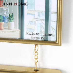 High Quality Gold Three 4x6inch Combined Hanging Glass Metal Frame Wholesale