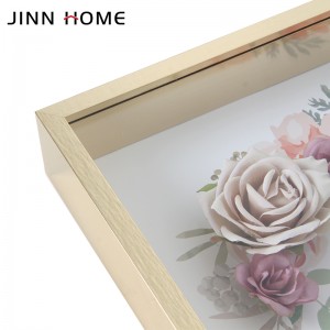 Рамка за снимки от дървено стъкло за пресовани цветя за занаяти