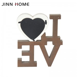 Jinn Home LOVE Lignaj Leteroj kun Kora Fotokadro