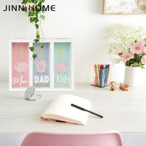 Jinn Home Money Kasica prasica s 3 pretinca za sitniš za djecu