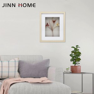 Marc de fotos de fusta mate Jinn Home Caixa d'ombra de flors de bricolatge