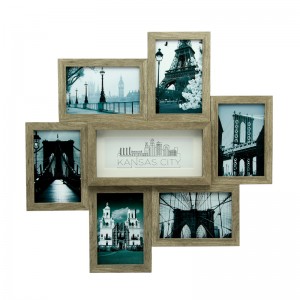 Black Malden 7-Opening Matted Collage Displays Picture Frame, 6-4X6″ y 1-4X8.5″