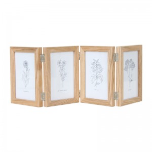 Marcs d'imatges amb frontisses naturals de fusta vertical de 4×6