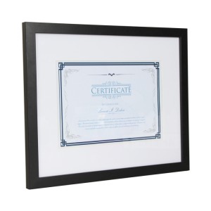 Marco de certificado de diploma negro de 11x14in para montaje en pared