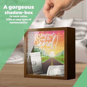 Cadeaux de retraite pour femmes-6x6x2 Fun Memory Shadow Box